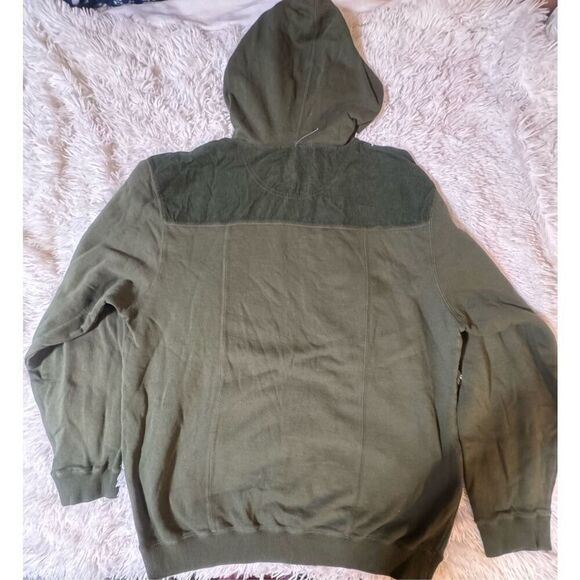 Weekendz off long sleeve full zip with hoodie moss sweater L - Picture 3 of 8